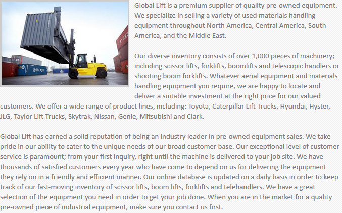 Global Lift Equipment Hempstead